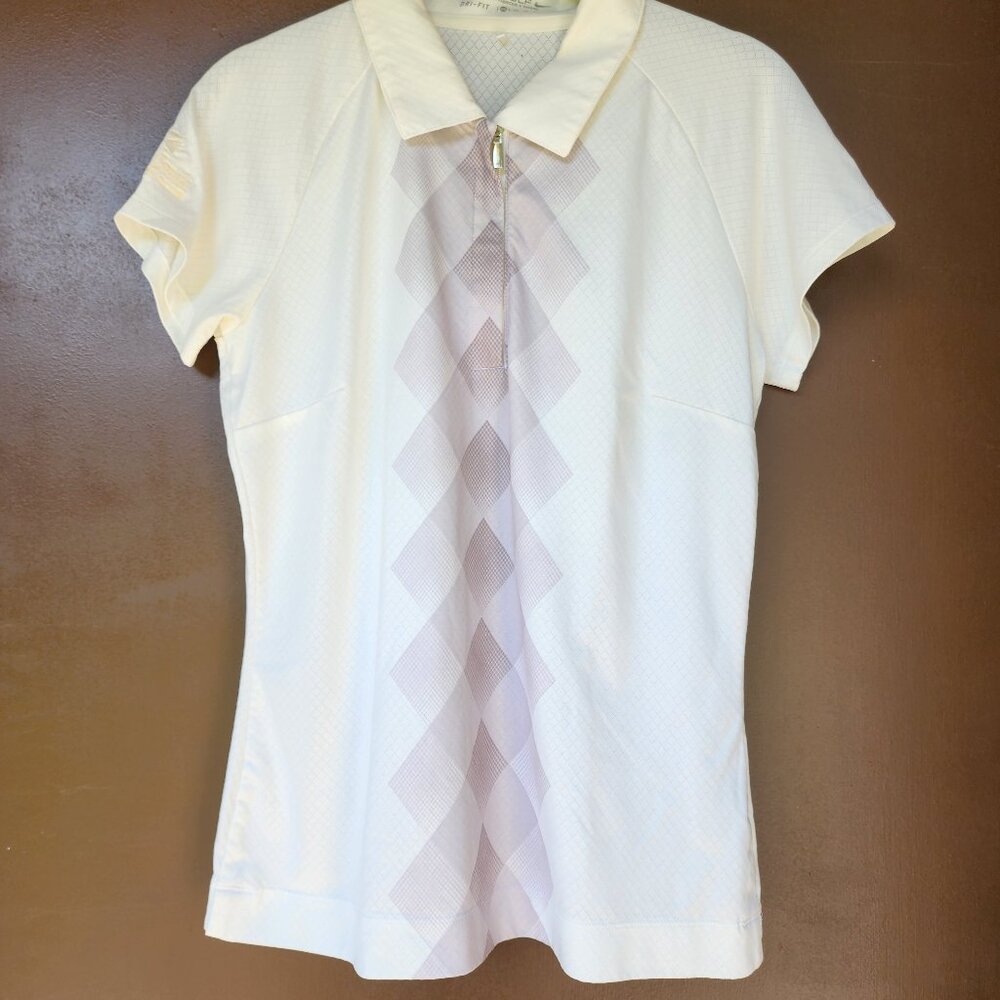 Nike Dri Fit Golf Polo Shirt Cream XS